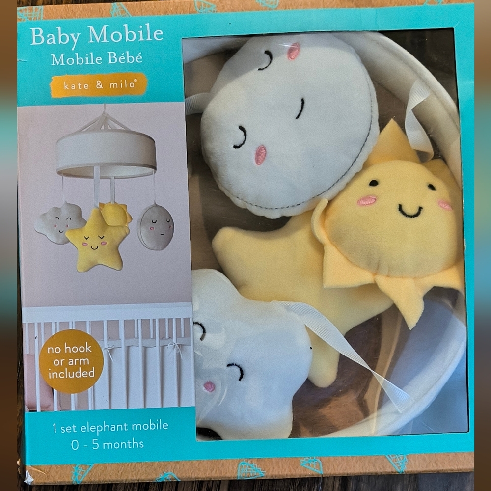 Elephant Mobile with Yellow and White Accents